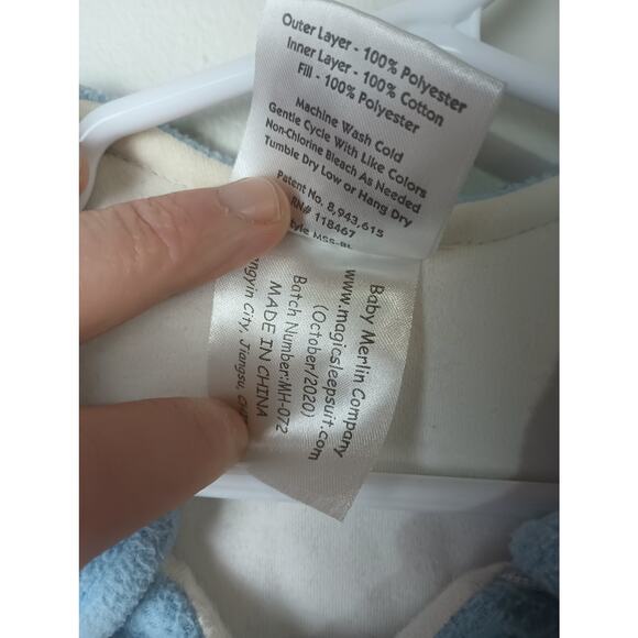 Merlins Magic Sleepsuit Size Large 6-9 Months Blue Infant - Picture 4 of 5